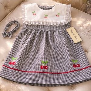 SPECIAL Angel Face Heirloom Collection Gingham Vintage Lace
3T Float Dress NWT